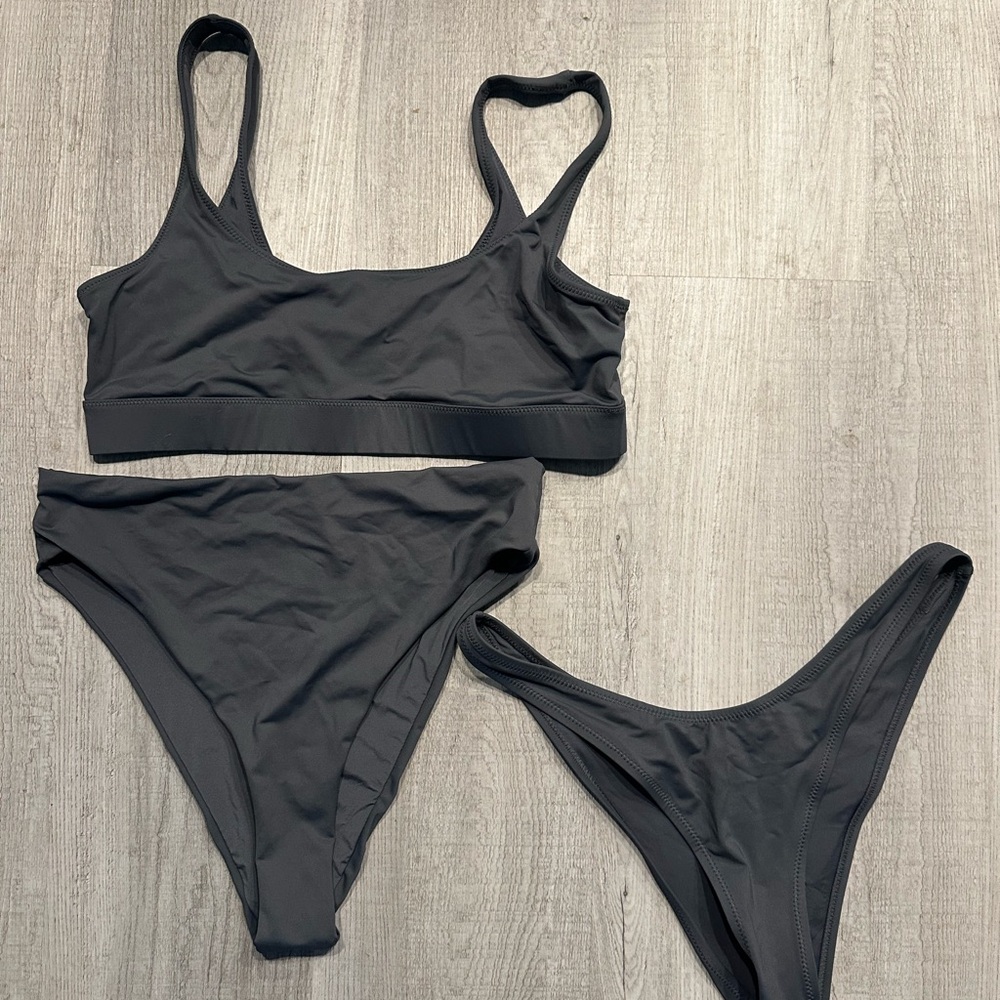 SKIMS Charcoal Bikini Set